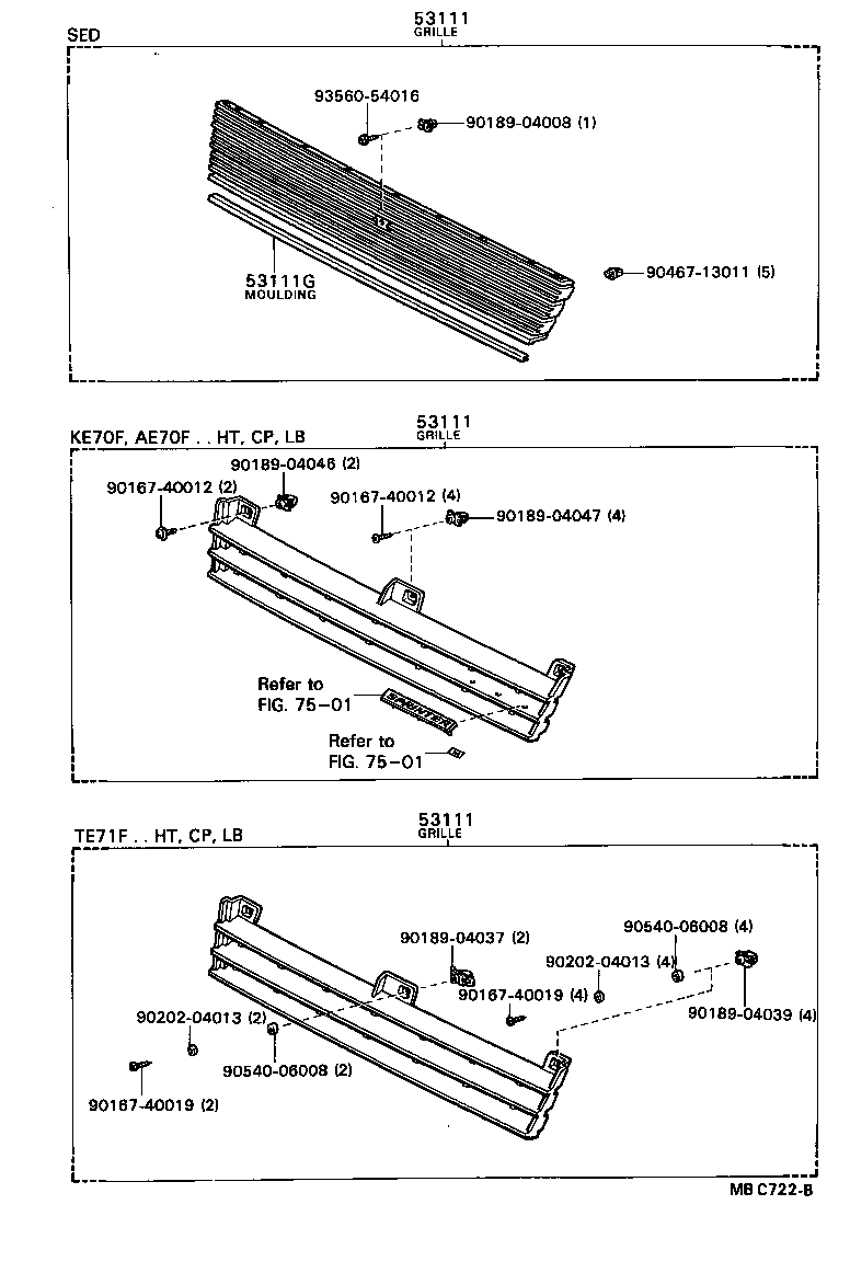 53100-12100 GRILLE, RADIATOR product image