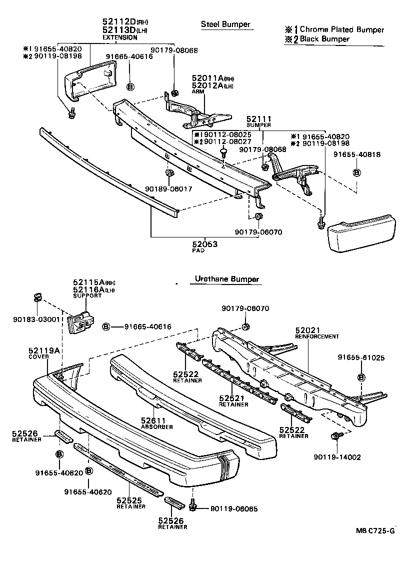 52102-19245 EXTENSION, FRONT BUMPER, RH product image
