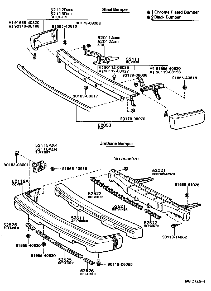 52102-19225 EXTENSION, FRONT BUMPER, RH product image