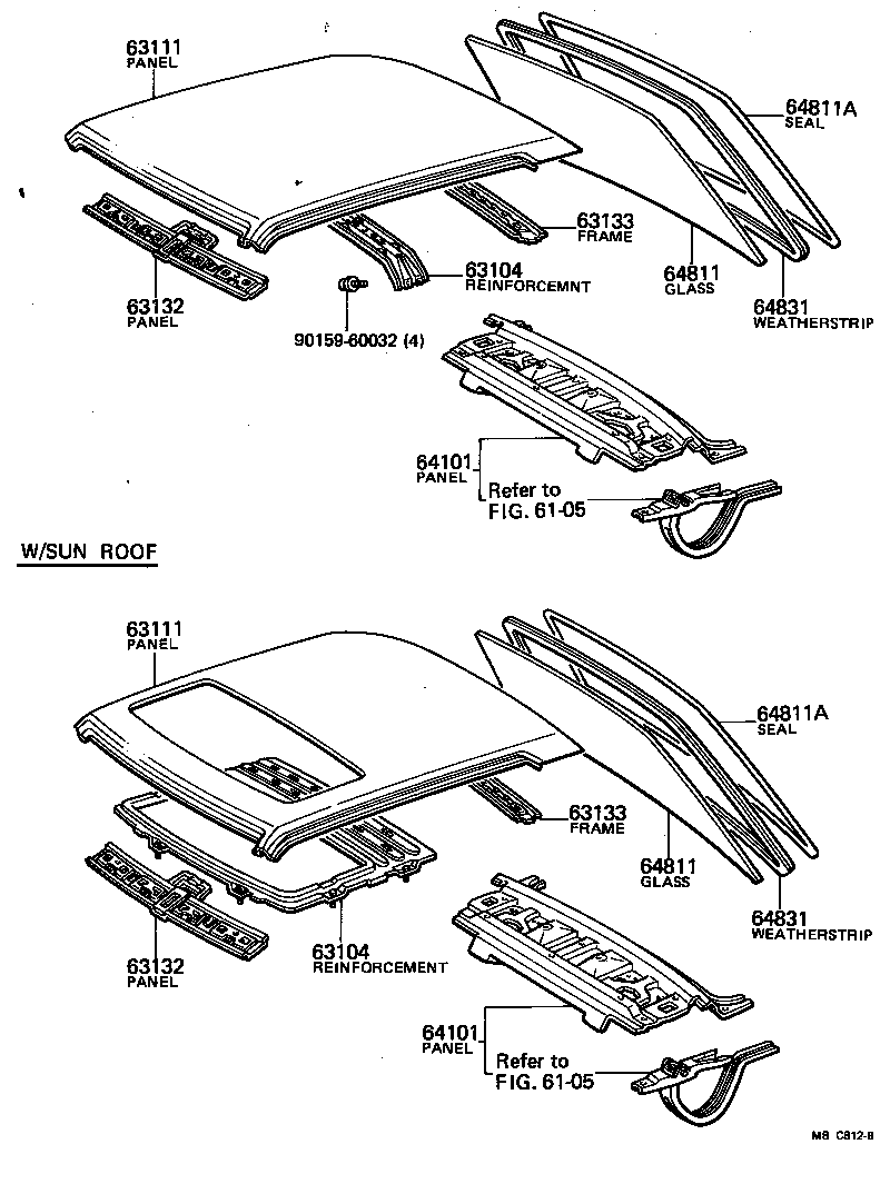 63102-14050 PANEL, WINDSHIELD HEADER, INNER product image