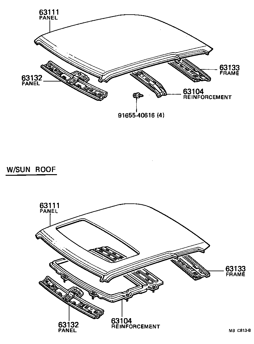 63102-14030 PANEL, WINDSHIELD HEADER, INNER product image
