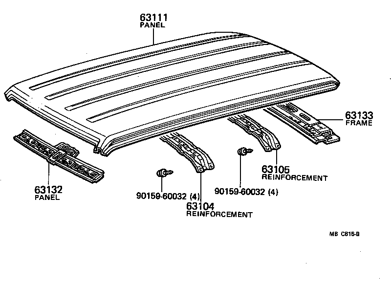 63102-14050 PANEL, WINDSHIELD HEADER, INNER product image