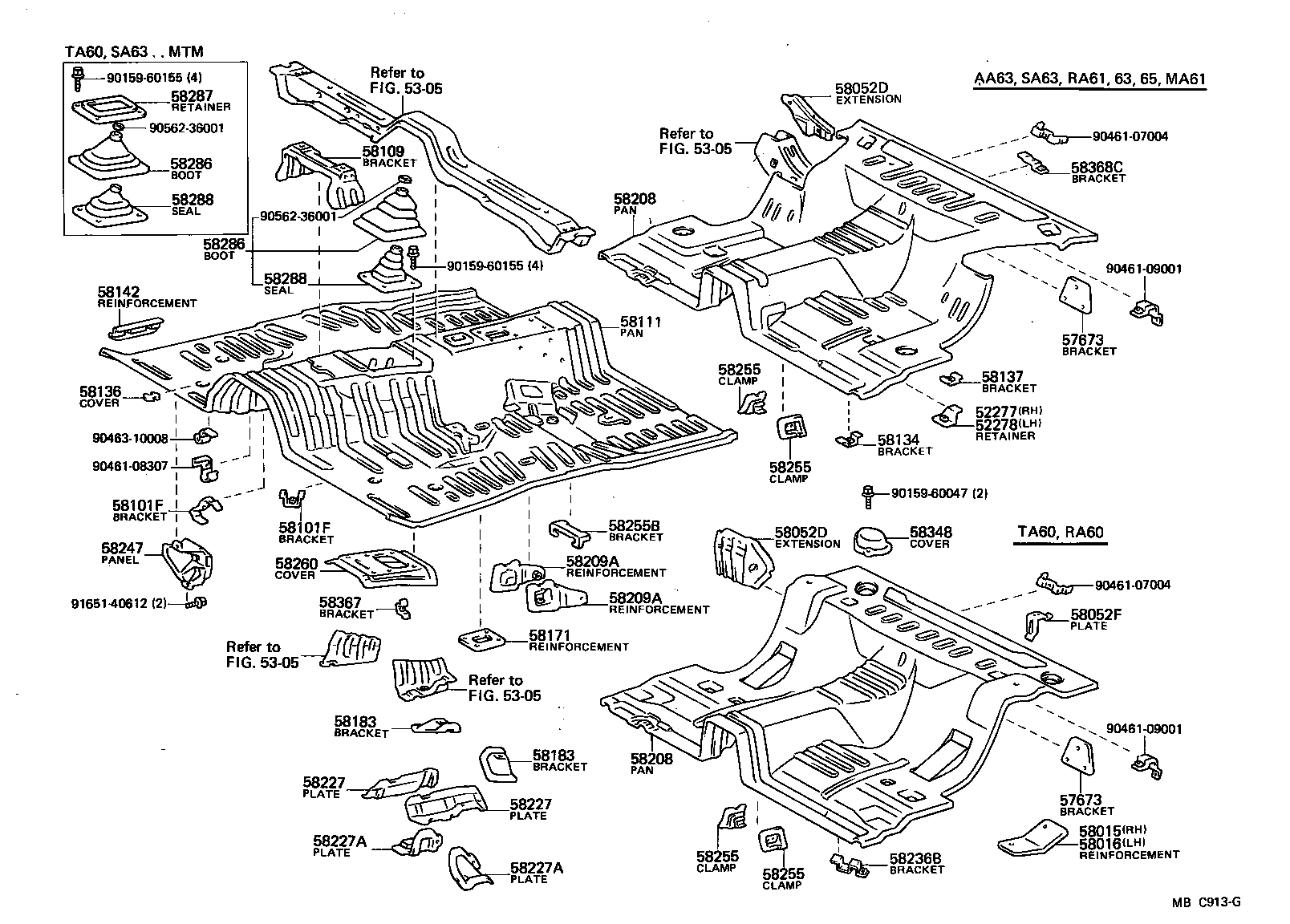 58301-14922 PAN, REAR FLOOR product image