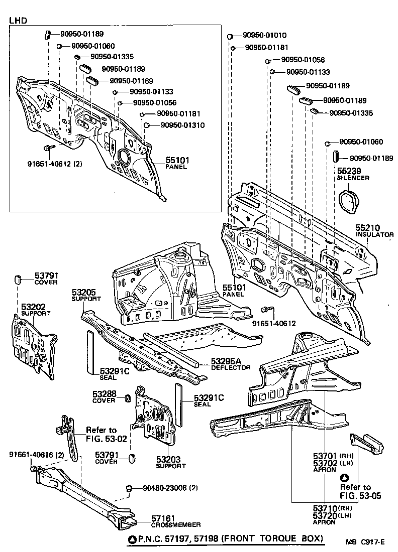 53205-14070 SUPPORT SUB-ASSY, RADIATOR, UPPER product image