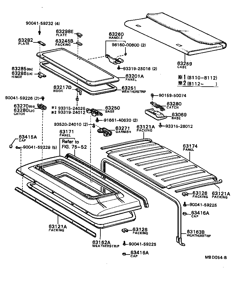 63121-87601 PACKING, FRONT ROOF PANEL product image