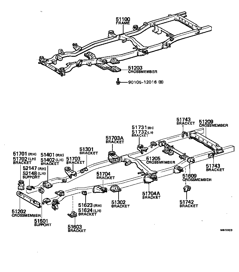 51001-3D570 FRAME ASSY product image