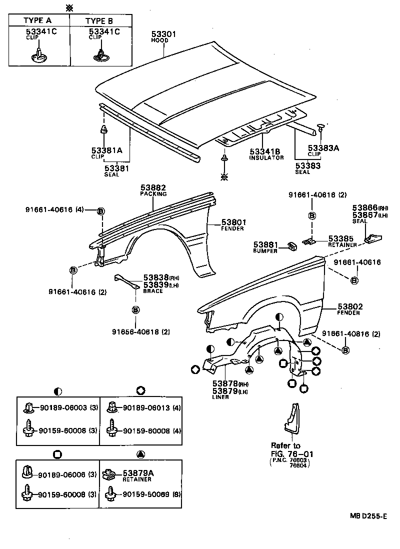 53802-32050 FENDER SUB-ASSY, FRONT LH product image