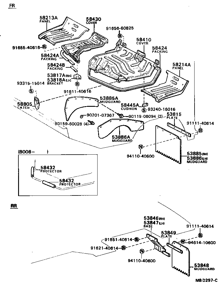 57102-95403 MEMBER SUB-ASSY, FRONT SIDE, LH product image