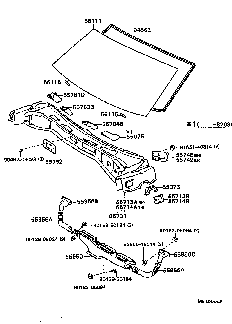 55700-20280 PANEL SUB-ASSY, COWL product image