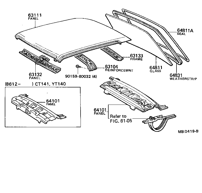 63102-20110 PANEL, WINDSHIELD HEADER, INNER product image