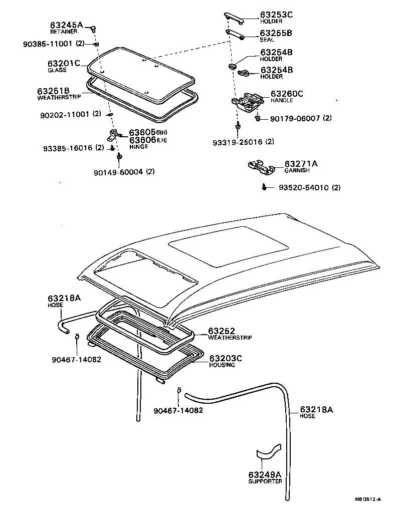 63132-87002 PANEL, WINDSHIELD HEADER, INNER product image