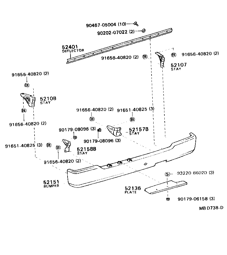 52107-90B02 BUMPER ASSY, REAR product image
