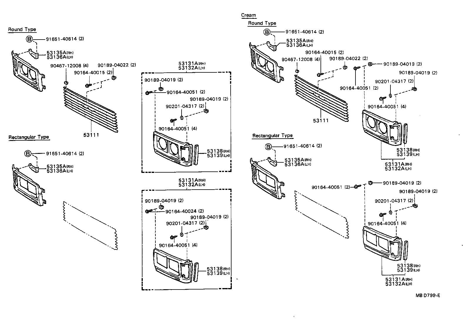 53131-39115 DOOR, HEADLAMP, RH product image