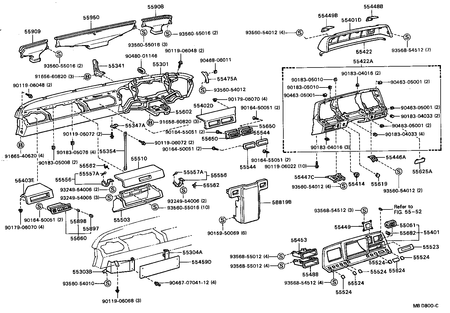 55309-90B00 BRACE, INSTRUMENT PANEL TO FLOOR product image