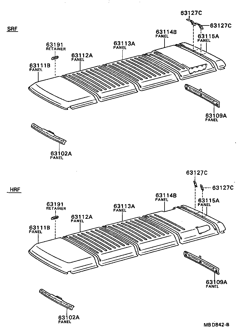 63102-90B08 PANEL SUB-ASSY, WINDSHIELD HEADER product image