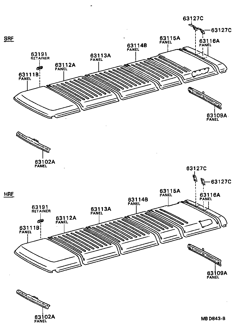 63102-90B08 PANEL SUB-ASSY, WINDSHIELD HEADER product image