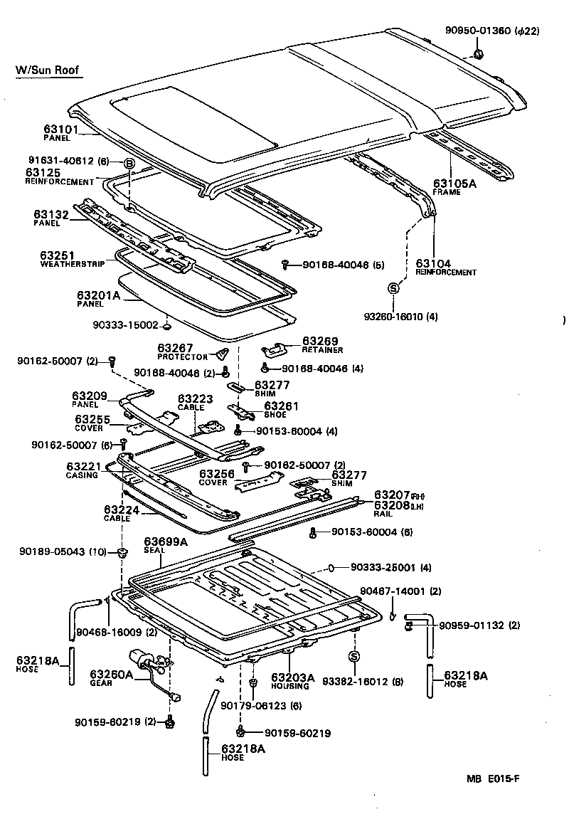 63132-16030 PANEL, WINDSHIELD HEADER, INNER product image