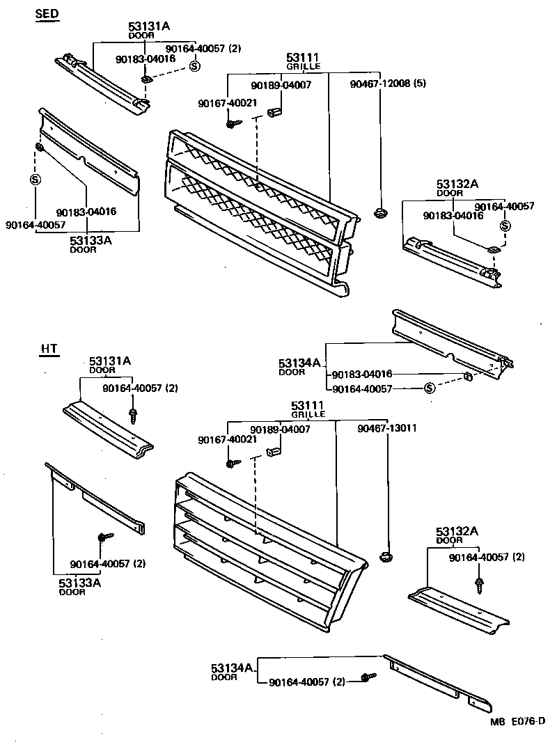 53100-29136 GRILLE, RADIATOR product image