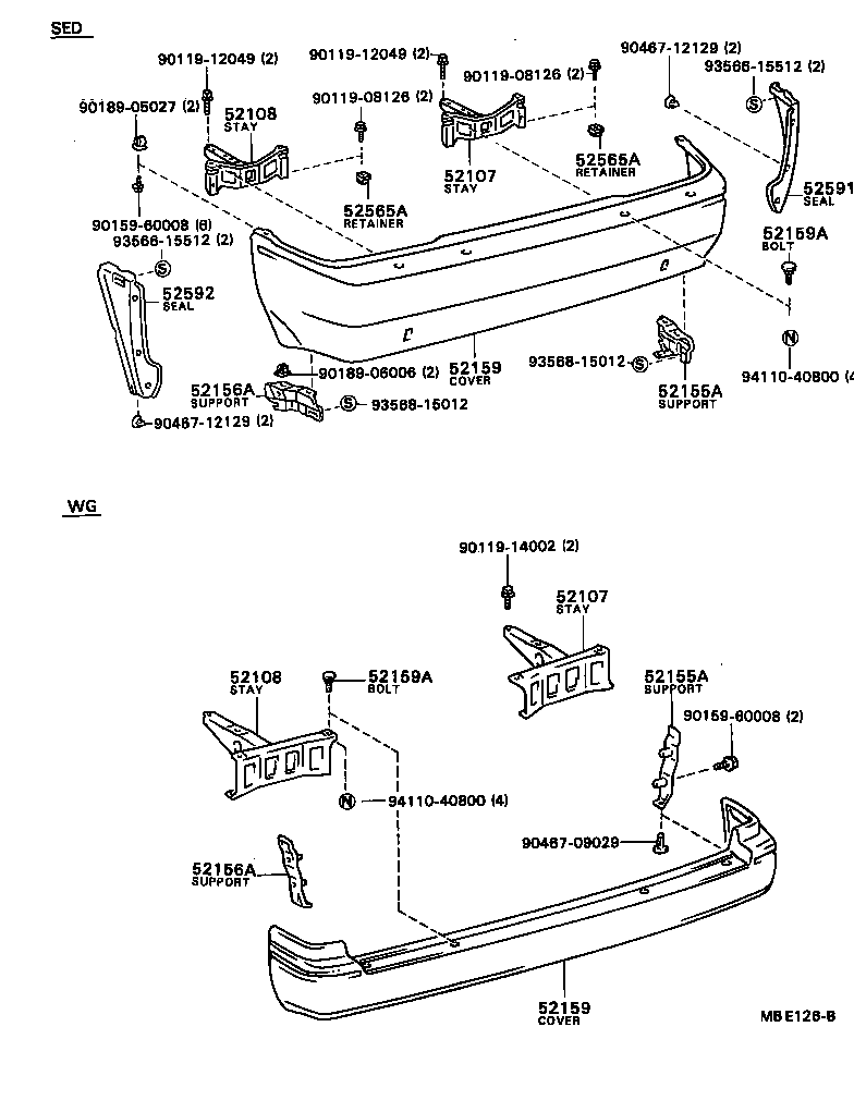 52155-16020 SUPPORT, REAR BUMPER SIDE, RH product image