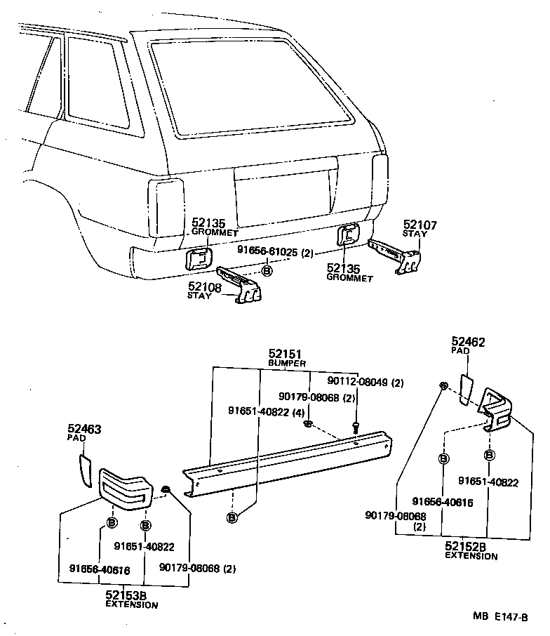 52016-10020 STAY SUB-ASSY, REAR BUMPER, LH product image