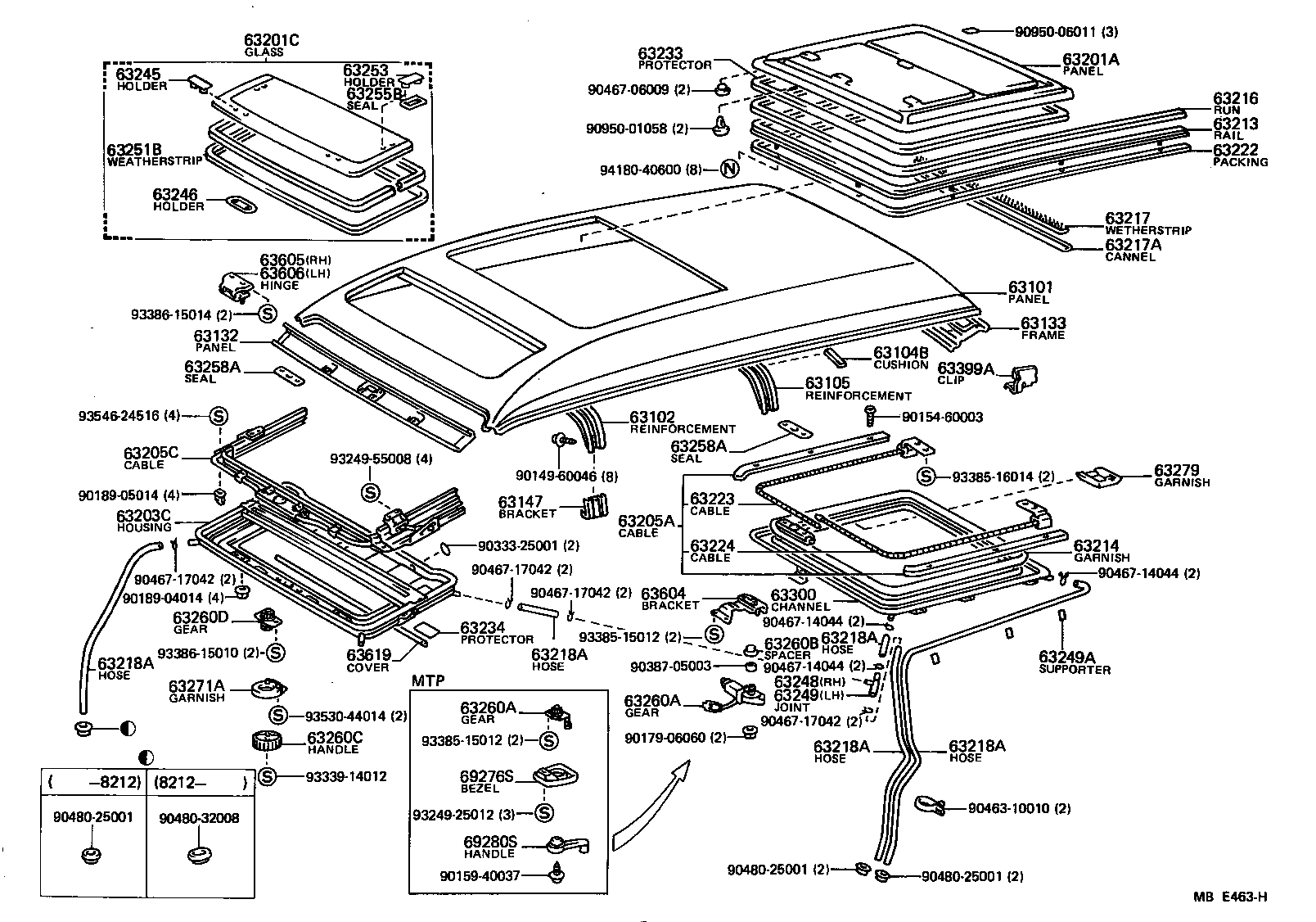 63108-95701 BRACKET, ROOF PANEL REINFORCEMENT product image