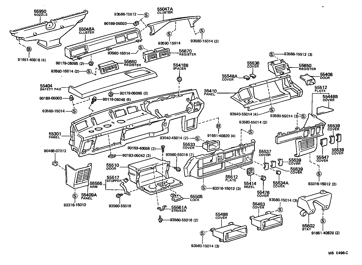 55421-95701 HOOD SUB-ASSY, METER product image