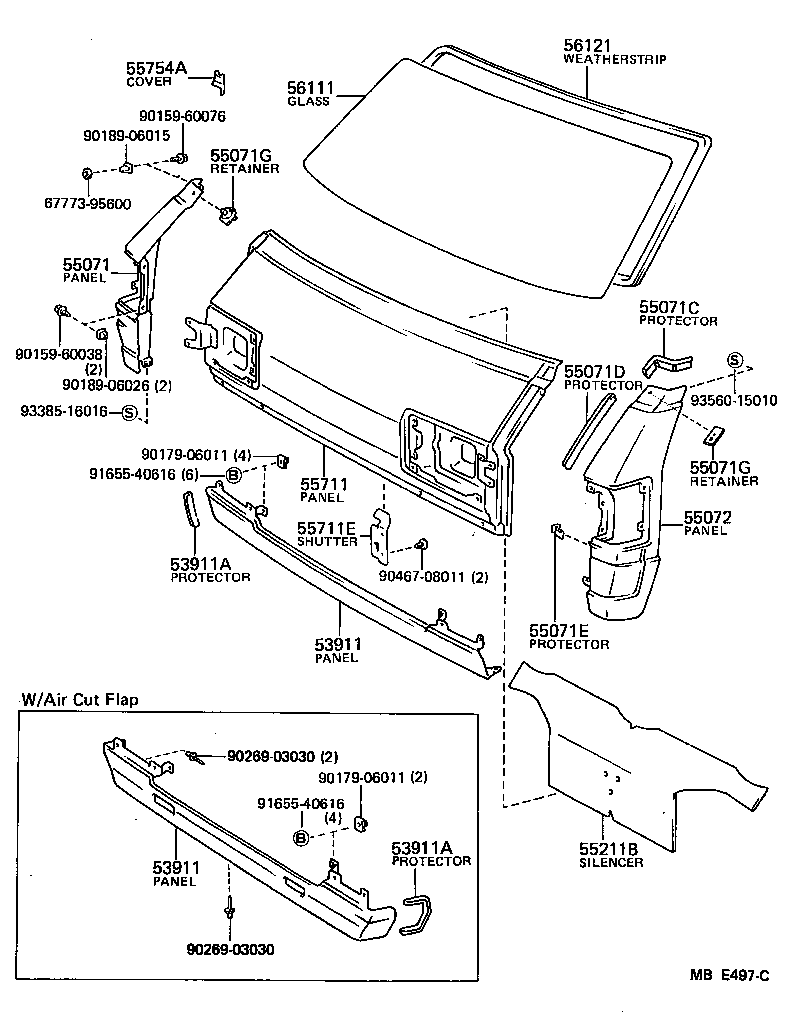 53802-95701 PANEL SUB-ASSY, FRONT SIDE, LH product image