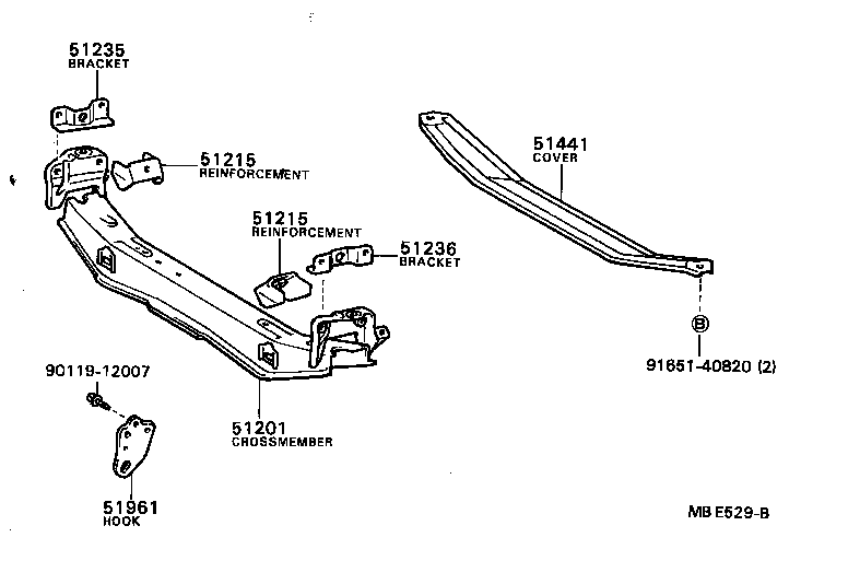 51215-87004 REINFORCEMENT, FRONT SUSPENSION CROSSMEMBER product image