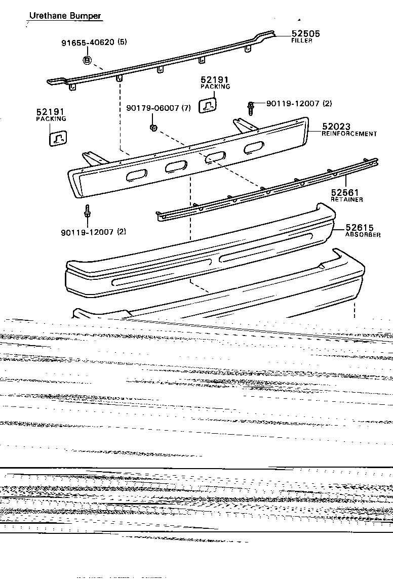 52155-87001 SUPPORT, REAR BUMPER SIDE, RH product image