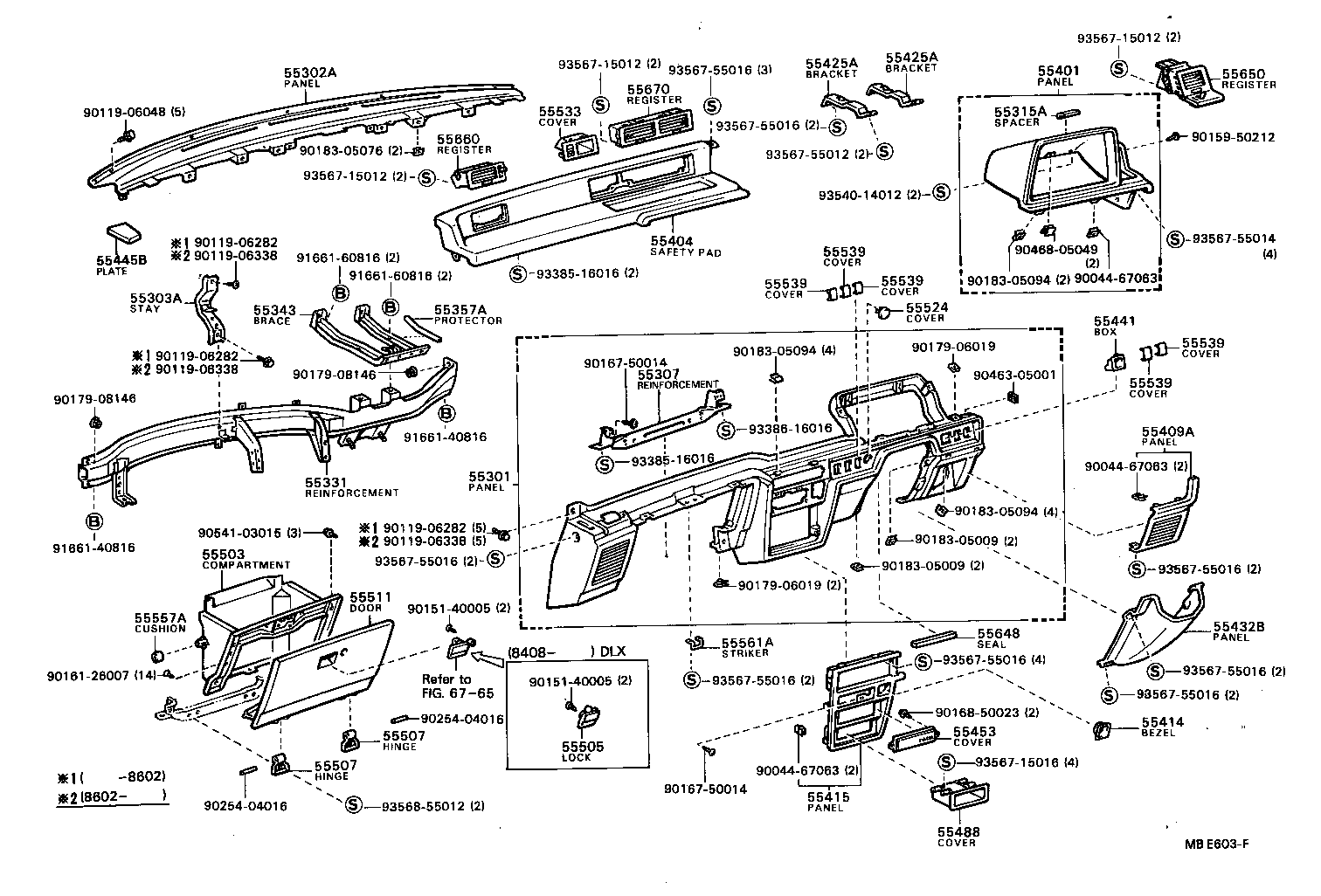 55302-28030 PANEL SUB-ASSY, INSTRUMENT, UPPER product image