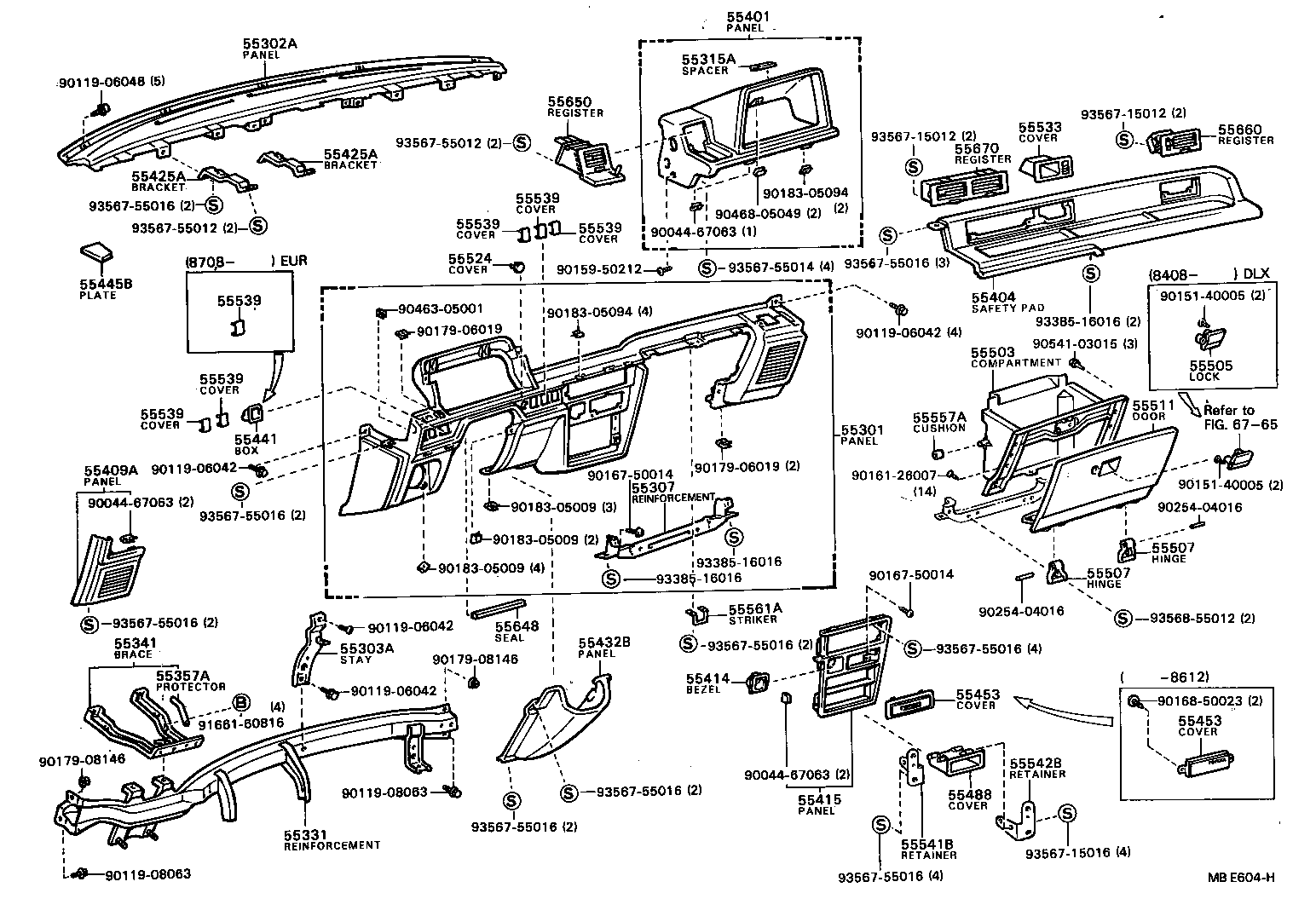 55302-28030 PANEL SUB-ASSY, INSTRUMENT, UPPER product image