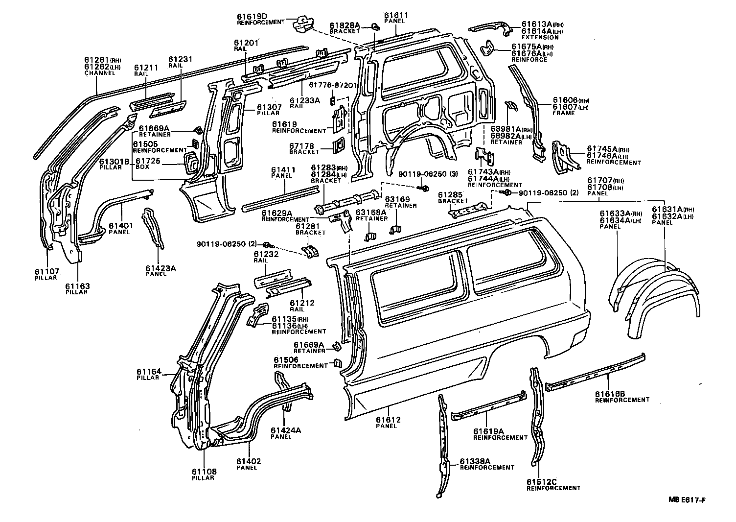 76607-95D00 MUDGUARD SUB-ASSY, QUARTER PANEL, REAR RH product image