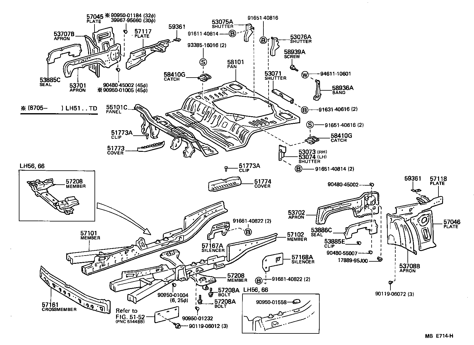57102-95J14 MEMBER SUB-ASSY, FRONT SIDE, LH product image