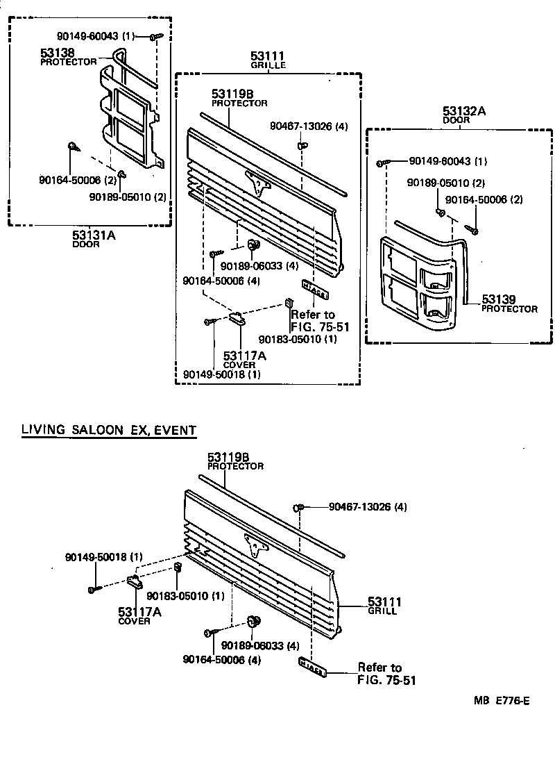 53111-29235 GRILLE, RADIATOR product image