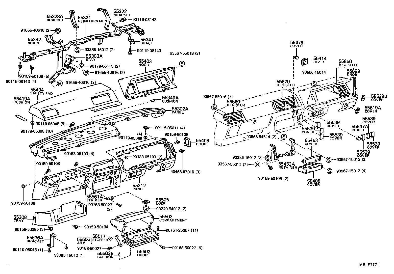 55303-95J00 STAY SUB-ASSY, INSTRUMENT PANEL product image
