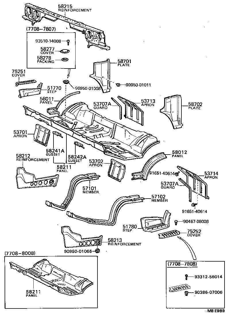 57102-95403 MEMBER SUB-ASSY, FRONT SIDE, LH product image