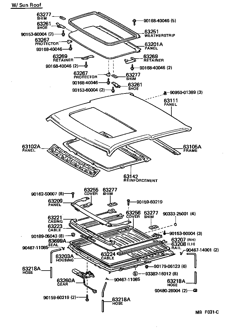 63102-12010 PANEL SUB-ASSY, WINDSHIELD HEADER product image