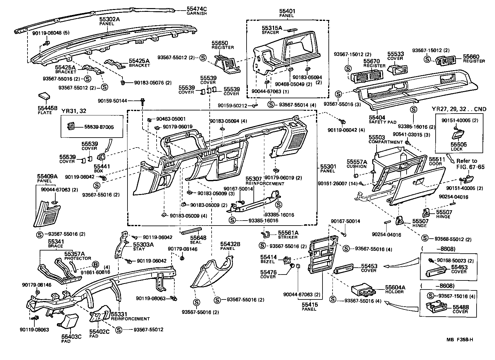 55302-28020 PANEL SUB-ASSY, INSTRUMENT, UPPER product image