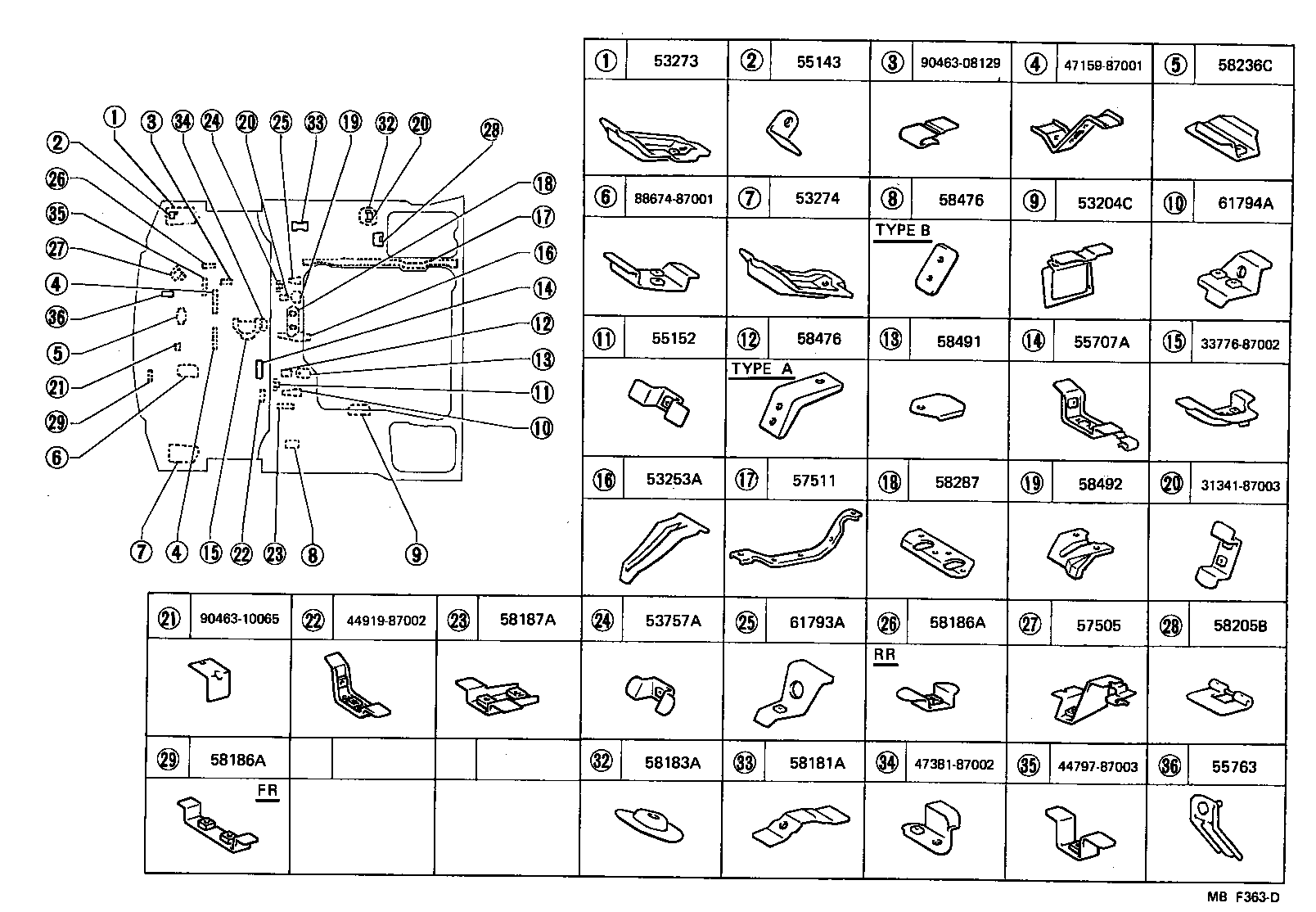 57102-28060 MEMBER SUB-ASSY, FRONT SIDE, LH product image