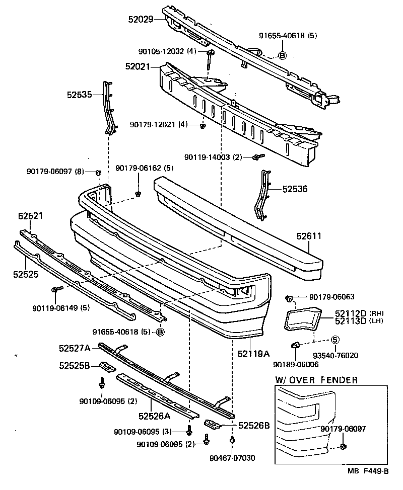 52116-14060 SUPPORT, FRONT BUMPER SIDE, LH product image