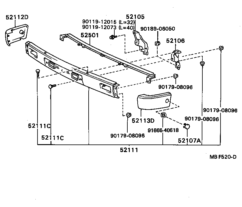52102-89104 EXTENSION, FRONT BUMPER, RH product image