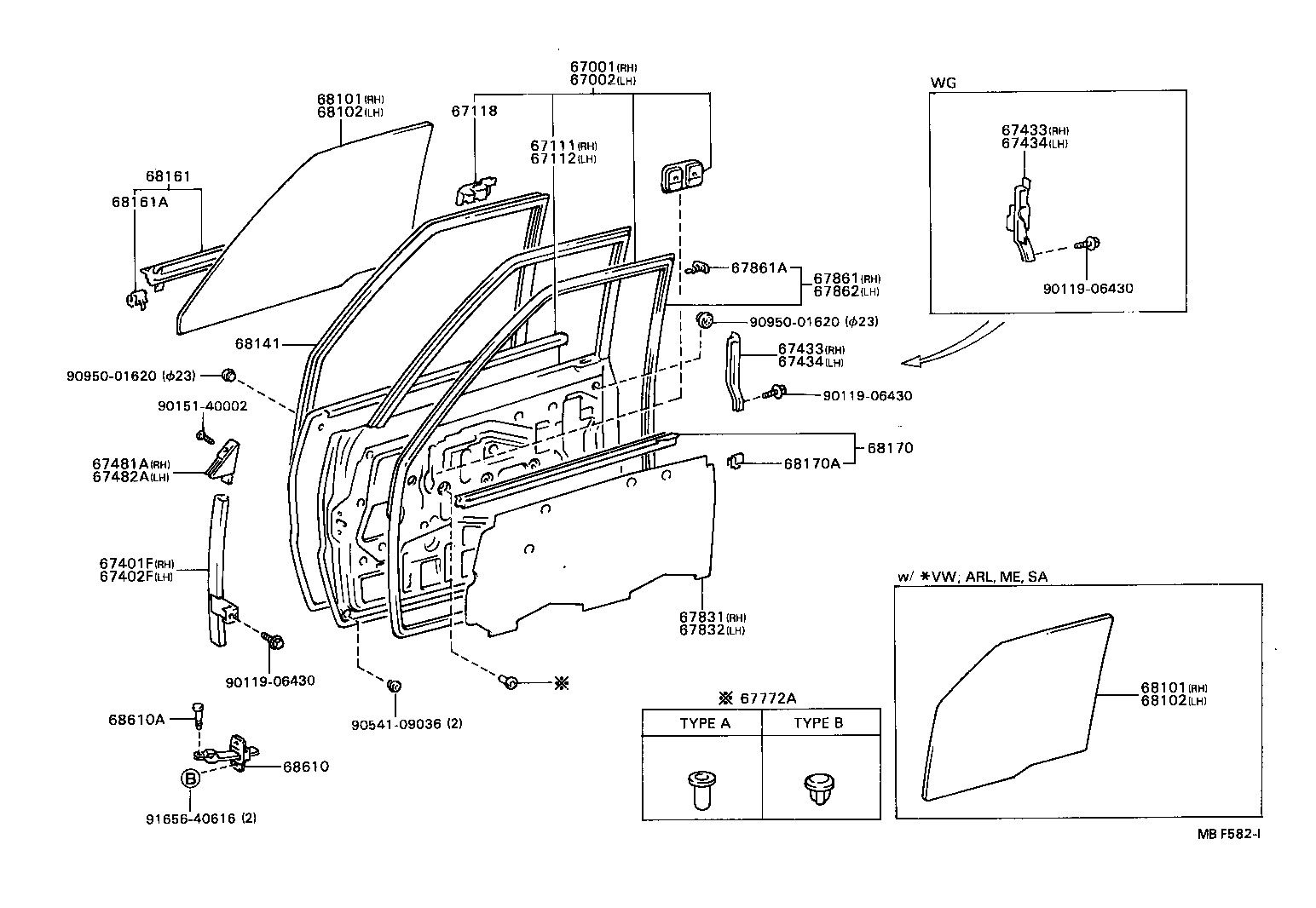 67001-89134 PANEL SUB-ASSY, FRONT DOOR, RH product image