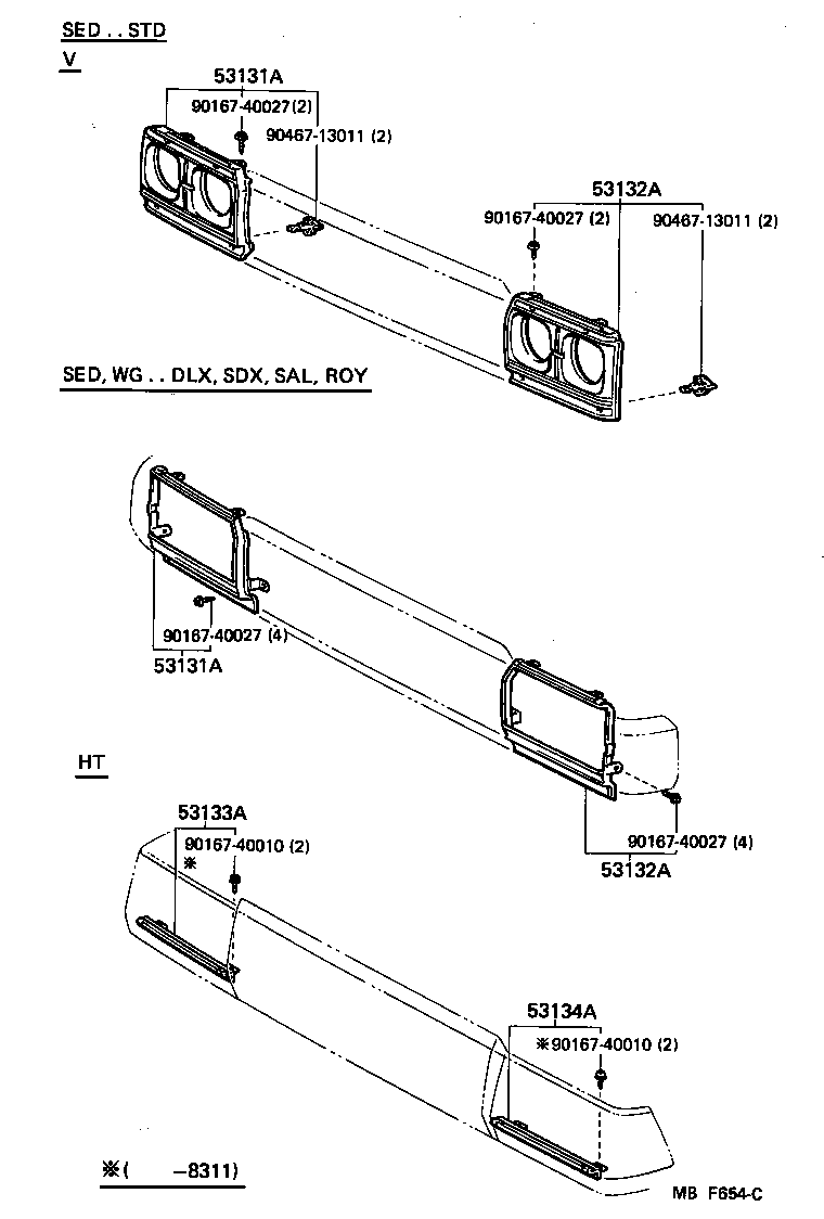 53131-30210 DOOR, HEADLAMP, RH product image