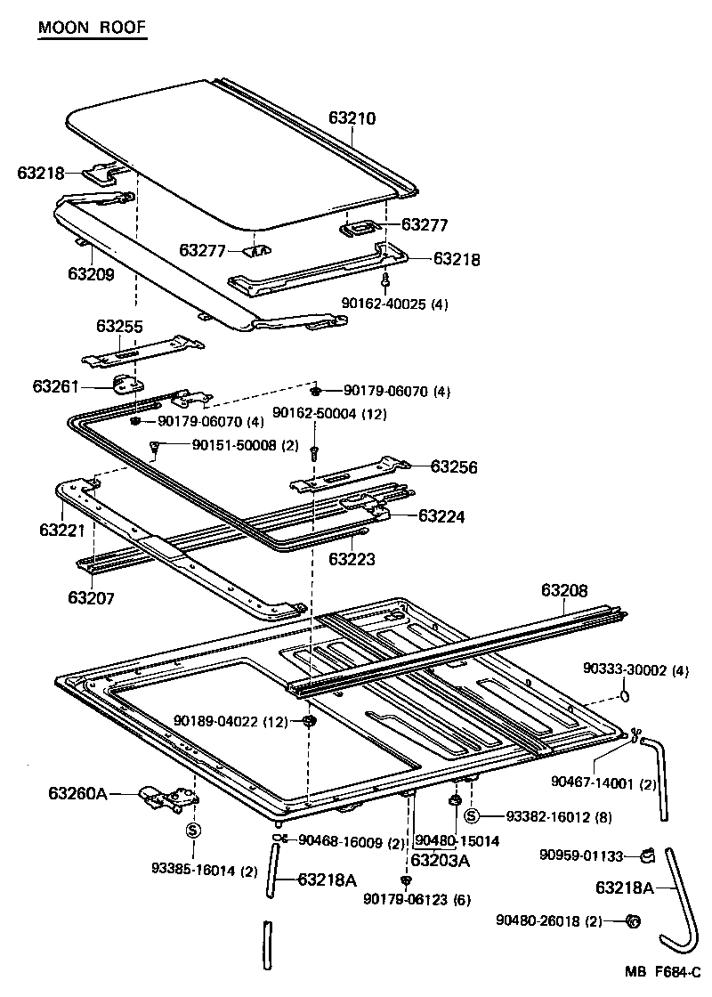 63138-91701 BRACKET, DOME LAMP, NO.2 product image