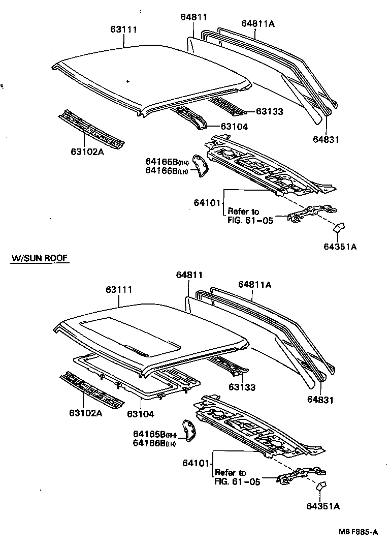 63142-20020 REINFORCEMENT SUB-ASSY, ROOF PANEL, CENTER product image