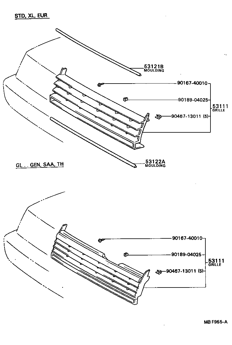 53100-20080 GRILLE, RADIATOR product image