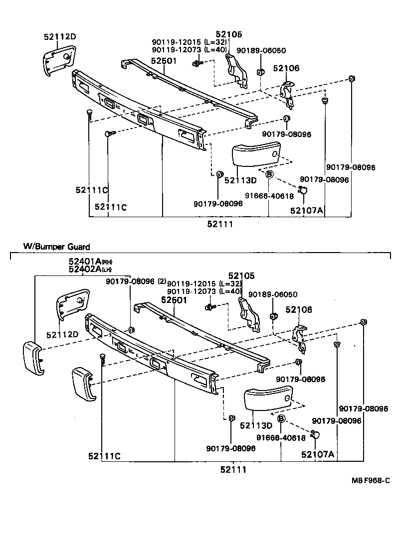 52102-89109 EXTENSION, FRONT BUMPER, RH product image