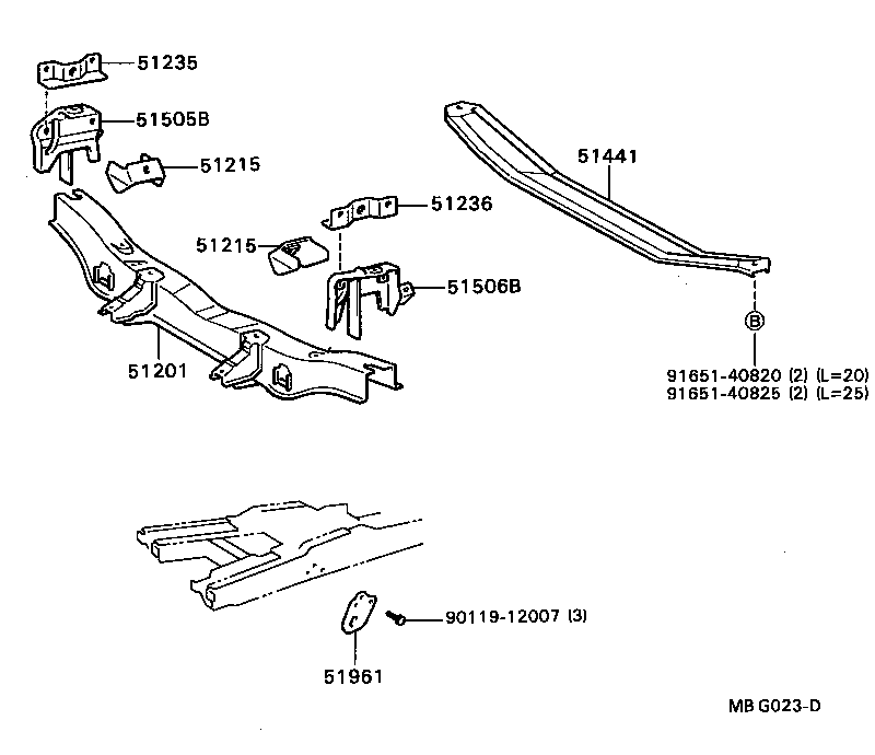 51218-87002 REINFORCEMENT, FRONT SUSPENSION CROSSMEMBER product image