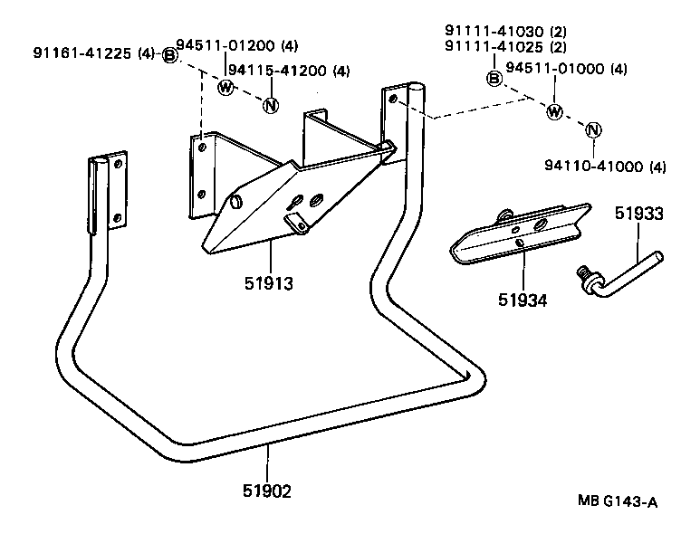 51938-93110 BRACKET, SPARE WHEEL CARRIER product image