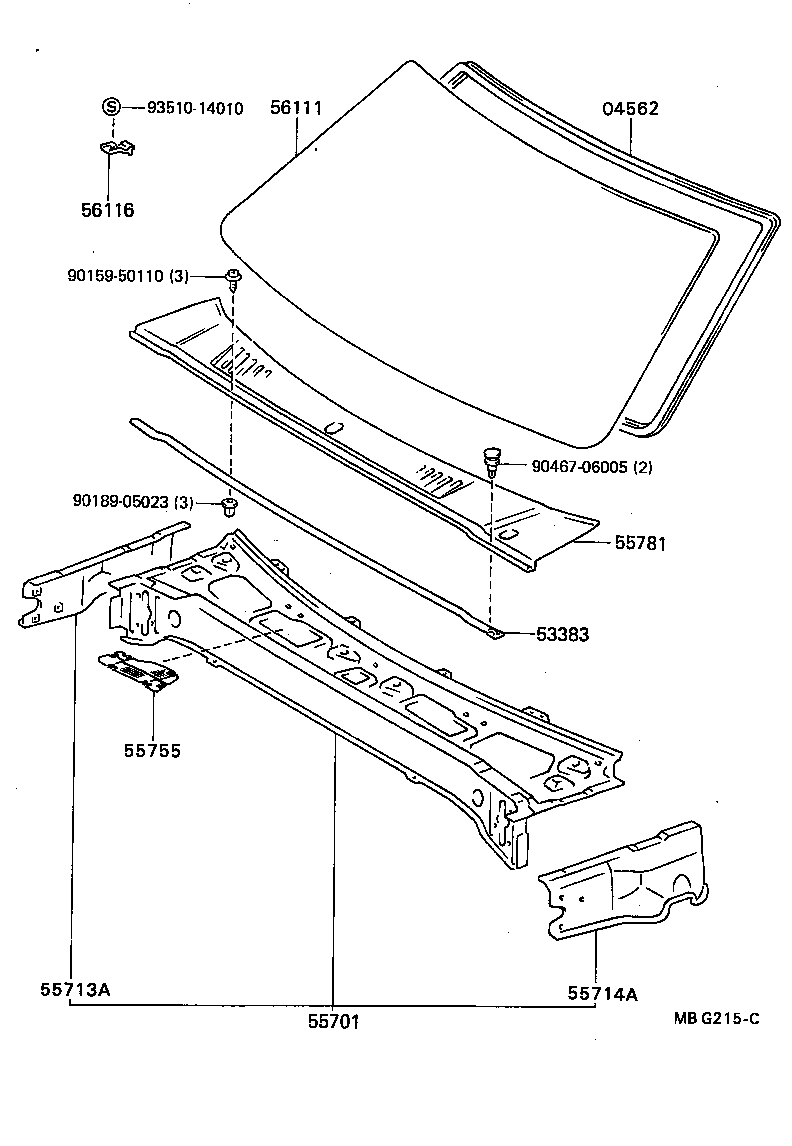 55700-89115 PANEL SUB-ASSY, COWL product image